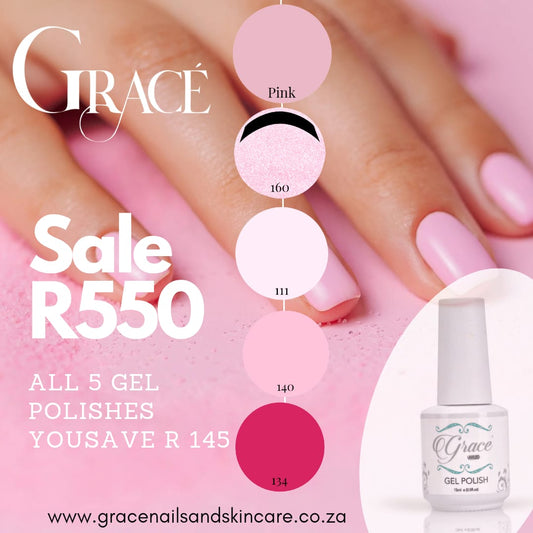 Pink shades gel polish